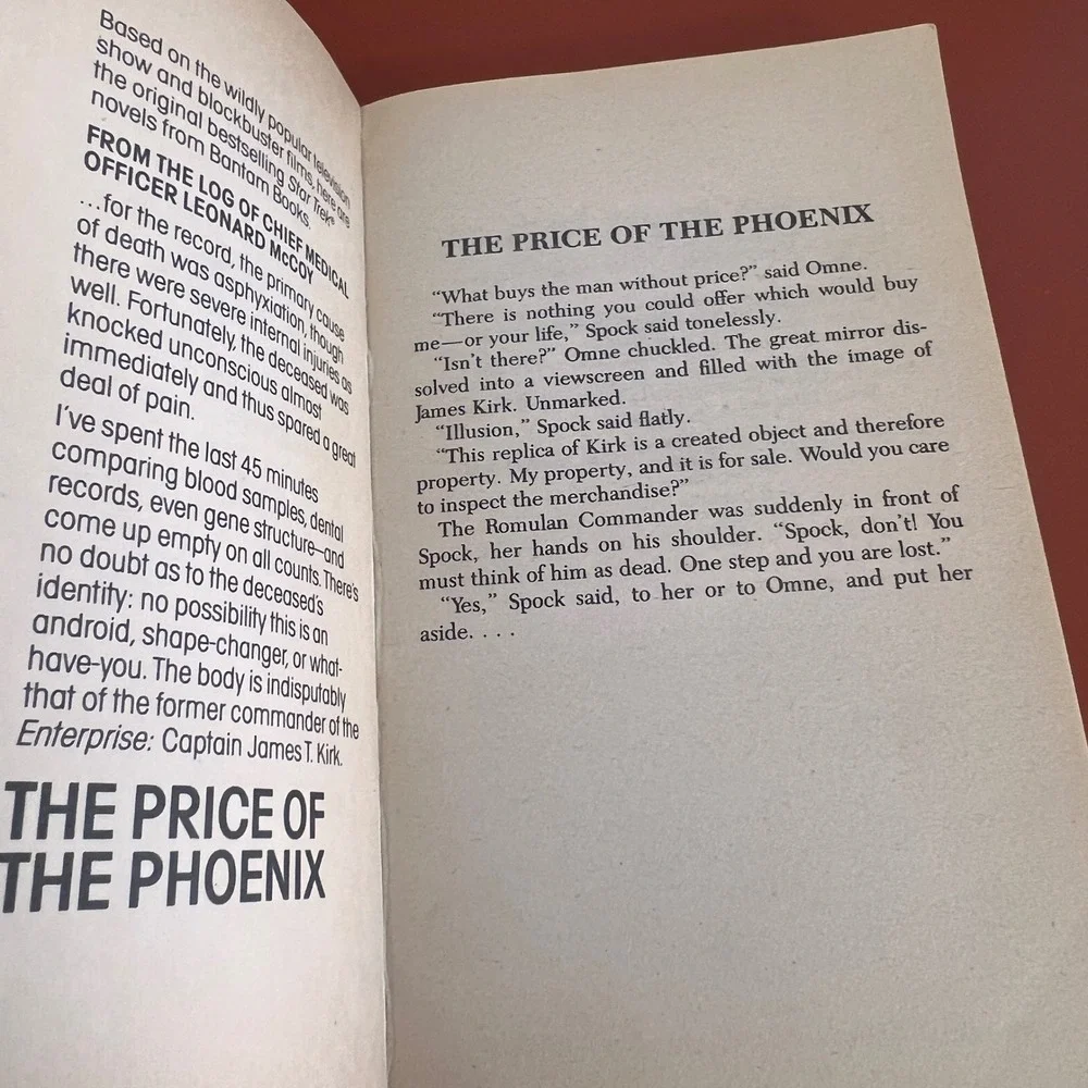 Star Trek The Price of the Phoenix Paperback 1993 Bantam Book Marshak‎ Culbreath